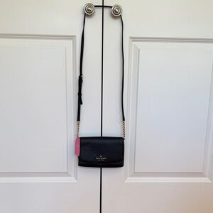 Kate Spade Black Crossbody Bag with Gold Accents